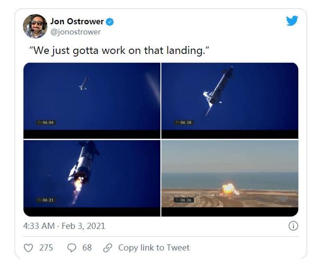 移民外星进程中的一点小挫折！SpaceX星际飞船原型机试验时爆炸 