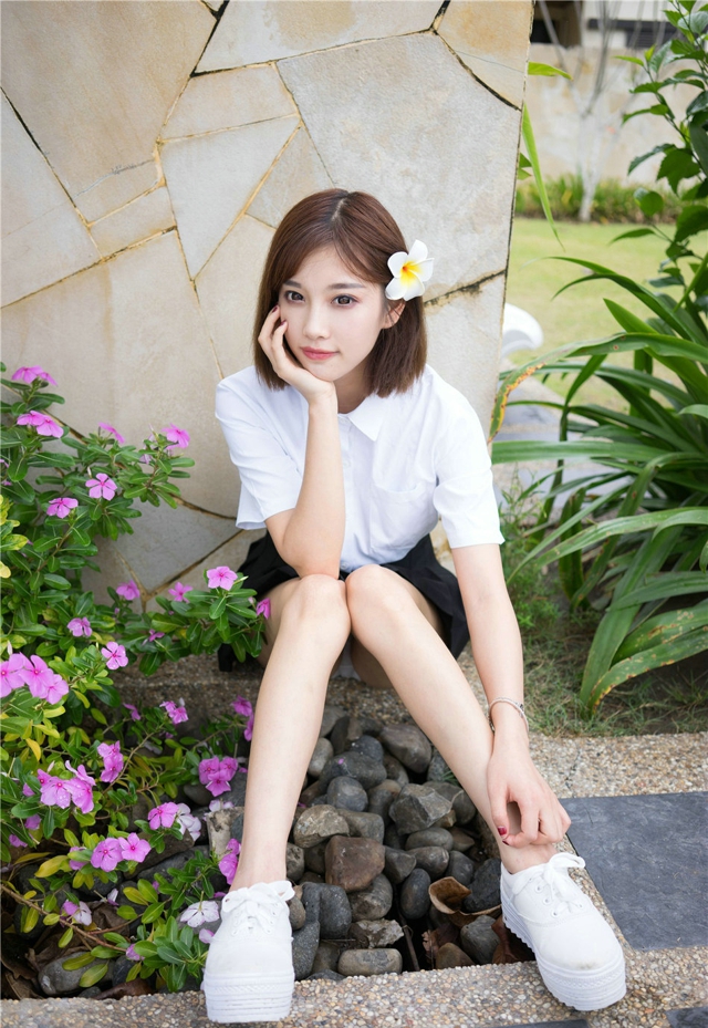 夏日小清新清纯美女杨晨晨sugar户外校服高清性感迷人写真
