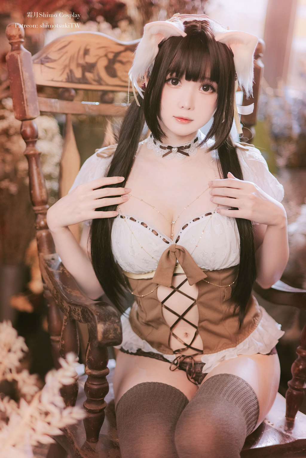 微博妹纸霜月shimo私服微胖肉感十足