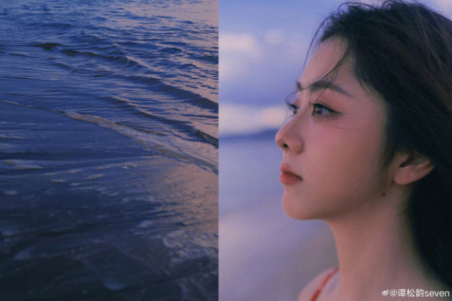 谭松韵晒出海边红裙造型 明艳生动充满生命力的美